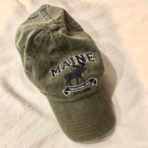 Green maine baseball cap